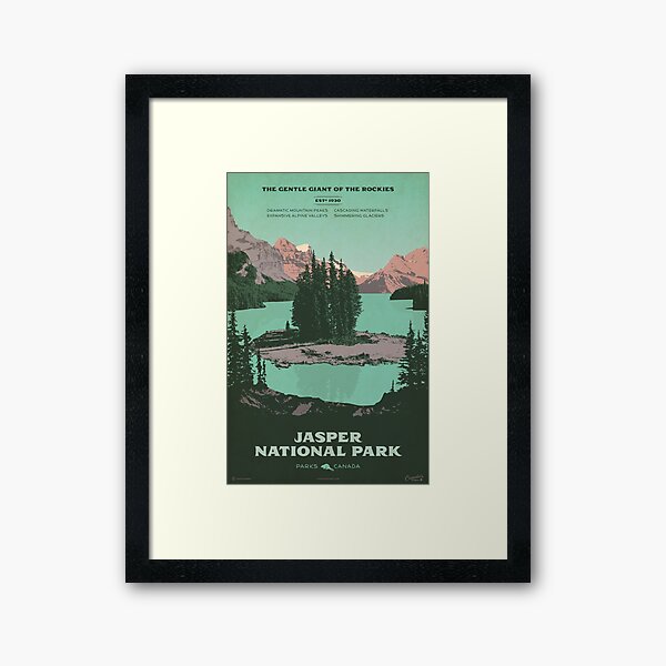 Jasper National Park poster Framed Art Print