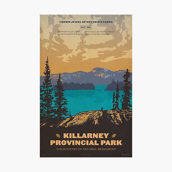 Killarney Provincial Park poster Photographic Print
