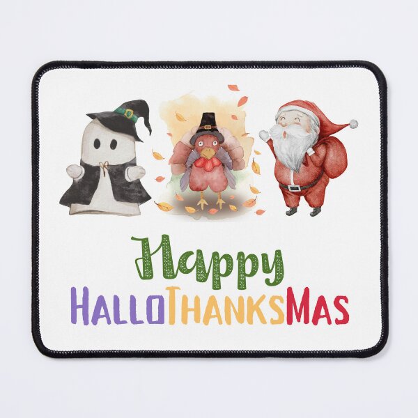 Item preview, Happy HalloThanksMas Boo Turkey Santa designed and sold by LunaticArtWork.