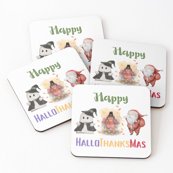 Item preview, Happy HalloThanksMas Boo Turkey Santa designed and sold by LunaticArtWork.