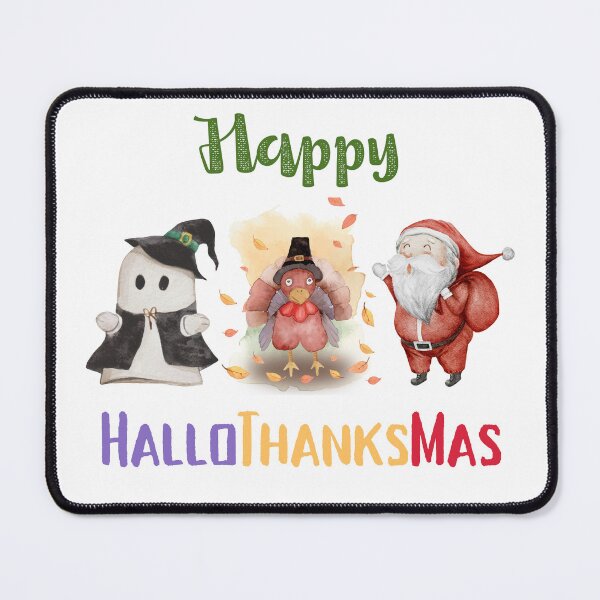 Item preview, Happy HalloThanksMas Boo Turkey Santa designed and sold by LunaticArtWork.
