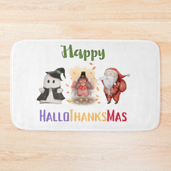 Item preview, Happy HalloThanksMas Boo Turkey Santa designed and sold by LunaticArtWork.