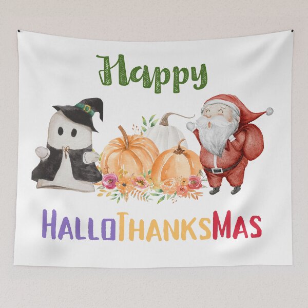 Item preview, Happy HalloThanksMas Boo Pumpkin Santa designed and sold by LunaticArtWork.
