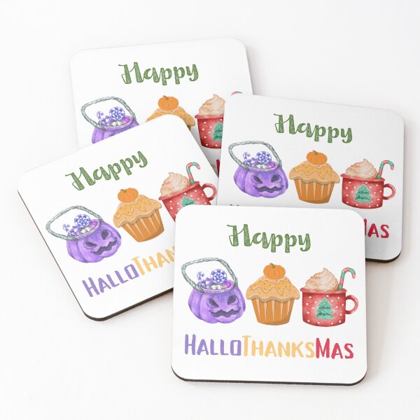 Item preview, Happy HalloThanksMas  designed and sold by LunaticArtWork.