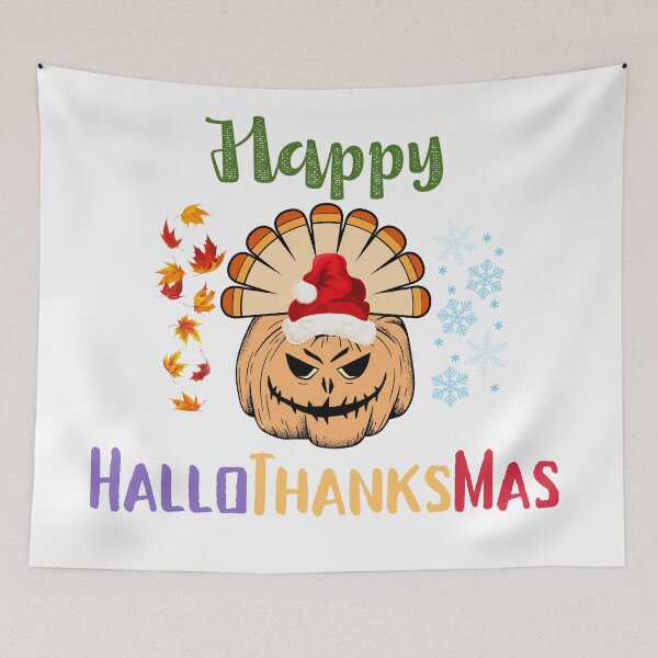 Item preview, Happy HalloThanksMas  designed and sold by LunaticArtWork.