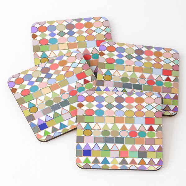 Item preview, Modern Tribal Geometric, Multi Pastels on White  designed and sold by Marymarice.