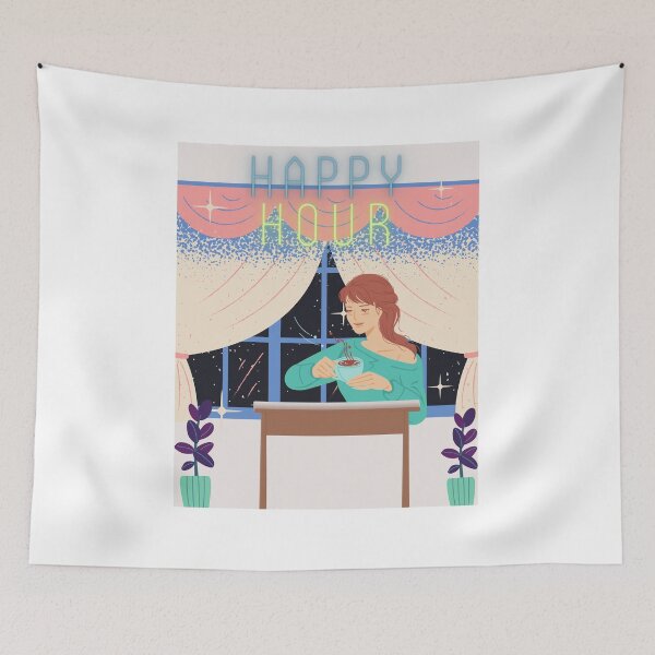 Item preview, Happy Hour Coffee Girl Graphic designed and sold by Bsay89.