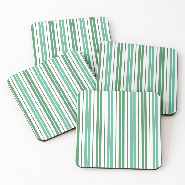 Item preview, Green And White Vertical Striped designed and sold by nisscreations.