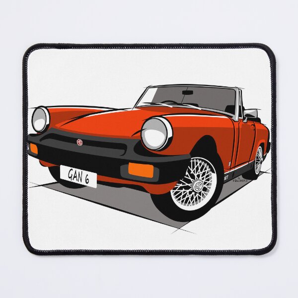 Item preview, MG Midget rubber bumper orange designed and sold by car2oonz.