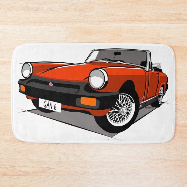 Item preview, MG Midget rubber bumper orange designed and sold by car2oonz.