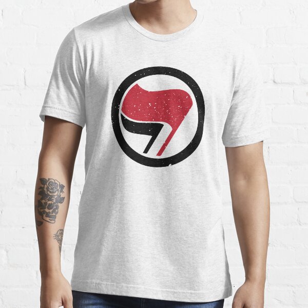 Vista previa del artículo con la obra «camiseta vintage con símbolo antifa», diseñado y vendido por blacklives.
