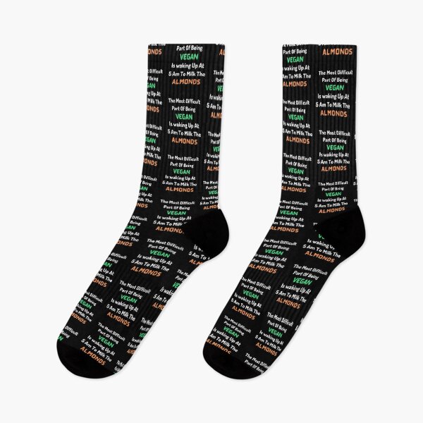 Item preview, The Most Difficult Part Of Being Vegan is Waking Up At 5 AM To Milk The Almonds / World Vegetarian Day - Funny and cute T-Shirts Quotes designed and sold by Designspot2020.