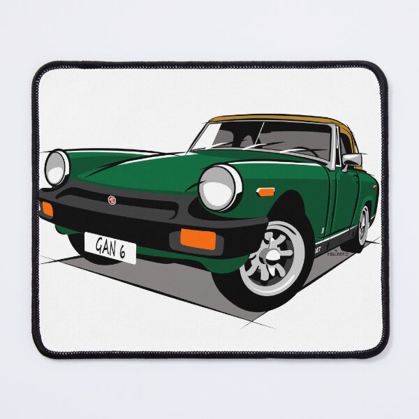 Item preview, MG Midget rubber bumper green designed and sold by car2oonz.