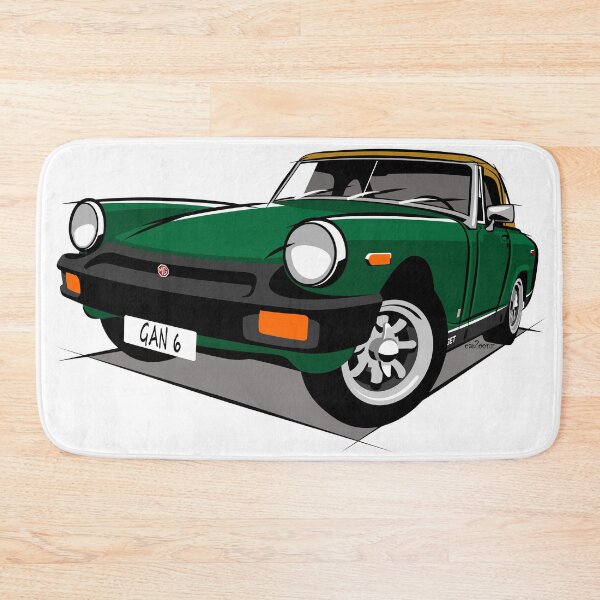 Item preview, MG Midget rubber bumper green designed and sold by car2oonz.