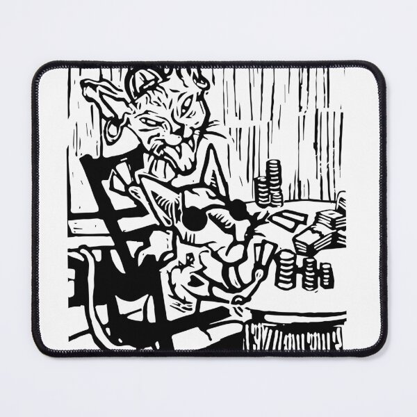 Item preview, Mafia Poker Cats (white background) designed and sold by DimensionalPit.