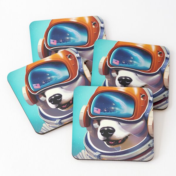 Item preview, Funny dog in space Trippy animals art illustration designed and sold by Trippy-animals.