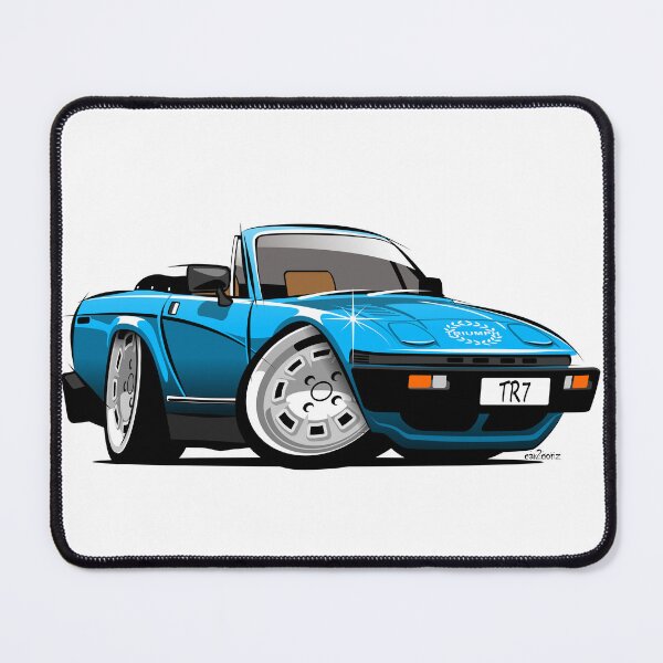 Item preview, Triumph TR7 convertible caricature blue designed and sold by car2oonz.