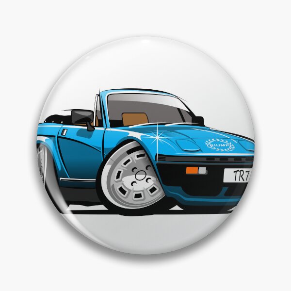 Item preview, Triumph TR7 convertible caricature blue designed and sold by car2oonz.