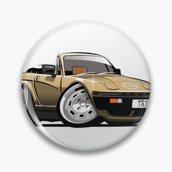 Item preview, Triumph TR7 convertible caricature gold designed and sold by car2oonz.
