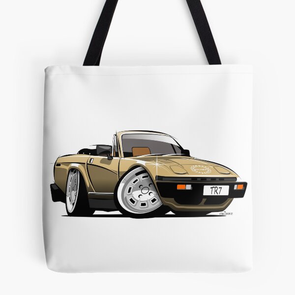 Item preview, Triumph TR7 convertible caricature gold designed and sold by car2oonz.