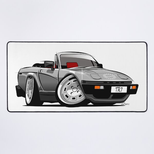 Item preview, Triumph TR7 convertible caricature silver designed and sold by car2oonz.