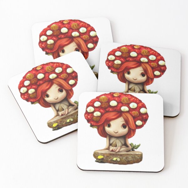 Item preview, Mushroom Princess sitting on Rock designed and sold by CritterStickers.