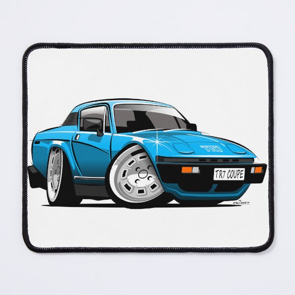 Item preview, Triumph TR7 coupe caricature blue designed and sold by car2oonz.