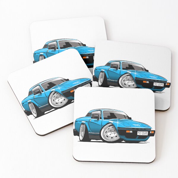 Item preview, Triumph TR7 coupe caricature blue designed and sold by car2oonz.