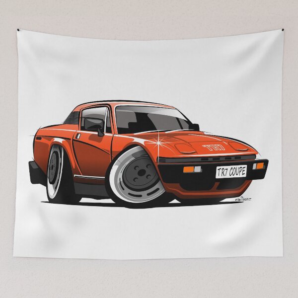 Item preview, Triumph TR7 coupe caricature red designed and sold by car2oonz.