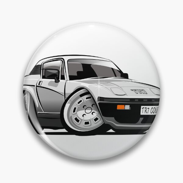 Item preview, Triumph TR7 coupe caricature white designed and sold by car2oonz.