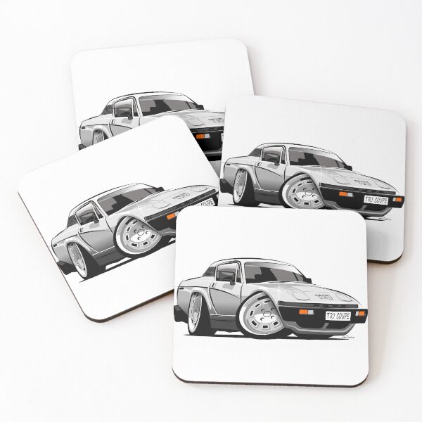 Item preview, Triumph TR7 coupe caricature white designed and sold by car2oonz.