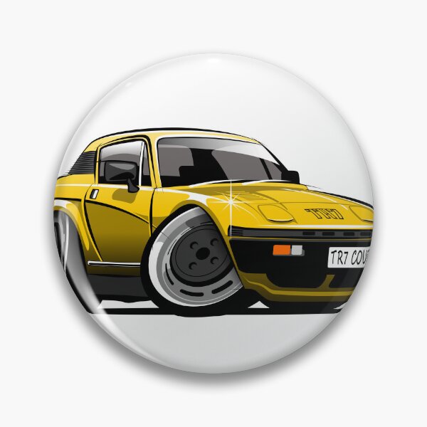 Item preview, Triumph TR7 coupe caricature yellow designed and sold by car2oonz.