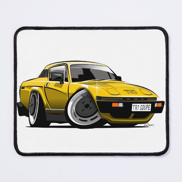 Item preview, Triumph TR7 coupe caricature yellow designed and sold by car2oonz.