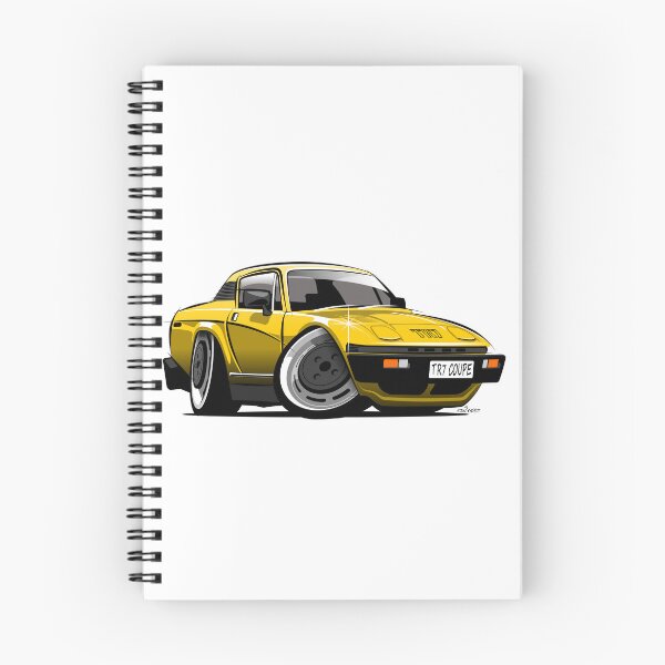 Item preview, Triumph TR7 coupe caricature yellow designed and sold by car2oonz.