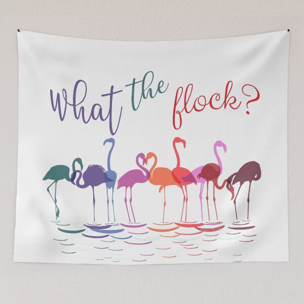 Item preview, Colorful Flamingos   What the Flock  designed and sold by IconicTee.
