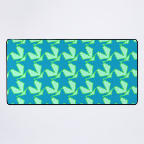 Item preview, Modern Star Geometric Pattern, Jade Green and Blue designed and sold by Marymarice.