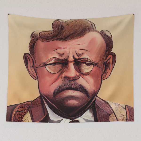 Aperçu de l'œuvre Theodore Roosevelt | Comics Style créée et vendue par ComicsFactory.