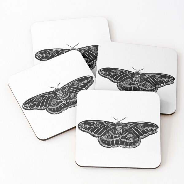 Item preview, Moth Lino Print Style designed and sold by Aether-and-Ivy.