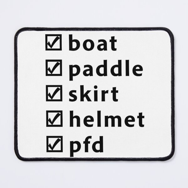 Item preview, Whitewater Kayaking Boat PFD Skirt Helmet Paddle designed and sold by Lena Cox Studio.