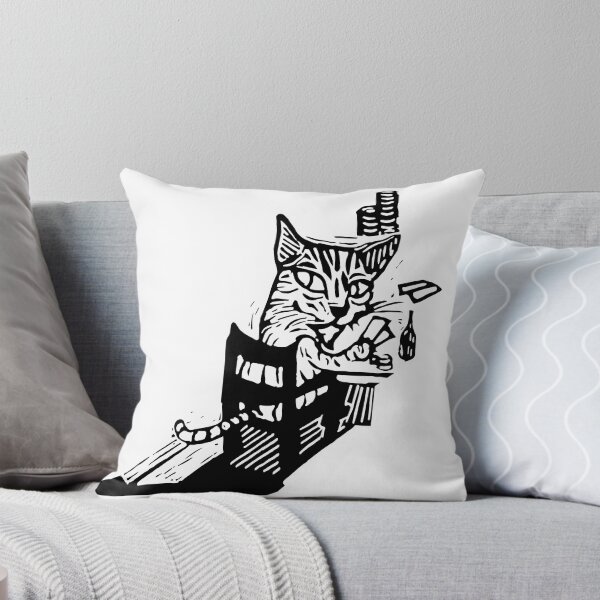 Item preview, Smiley Poker Cat (white background) designed and sold by DimensionalPit.
