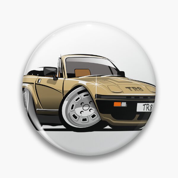 Item preview, Triumph TR8 convertible caricature gold designed and sold by car2oonz.