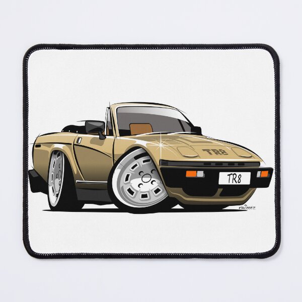 Item preview, Triumph TR8 convertible caricature gold designed and sold by car2oonz.