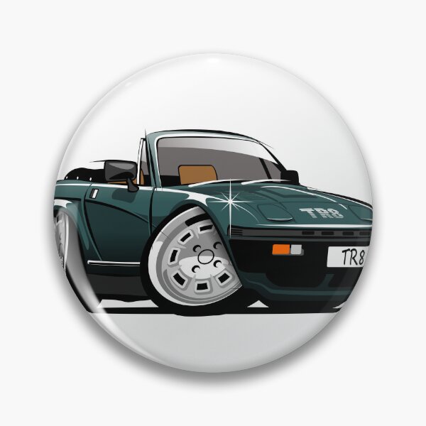 Item preview, Triumph TR8 convertible caricature green designed and sold by car2oonz.