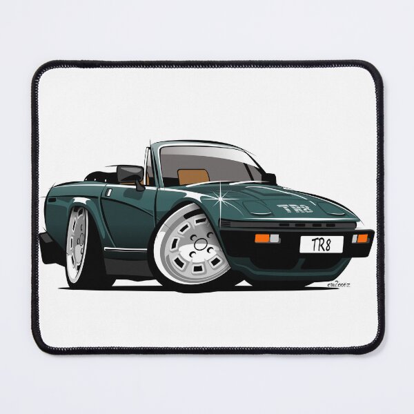 Item preview, Triumph TR8 convertible caricature green designed and sold by car2oonz.