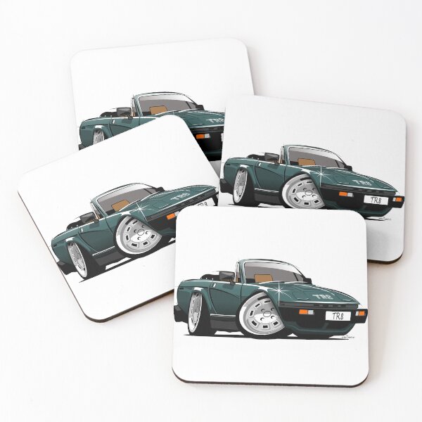 Item preview, Triumph TR8 convertible caricature green designed and sold by car2oonz.