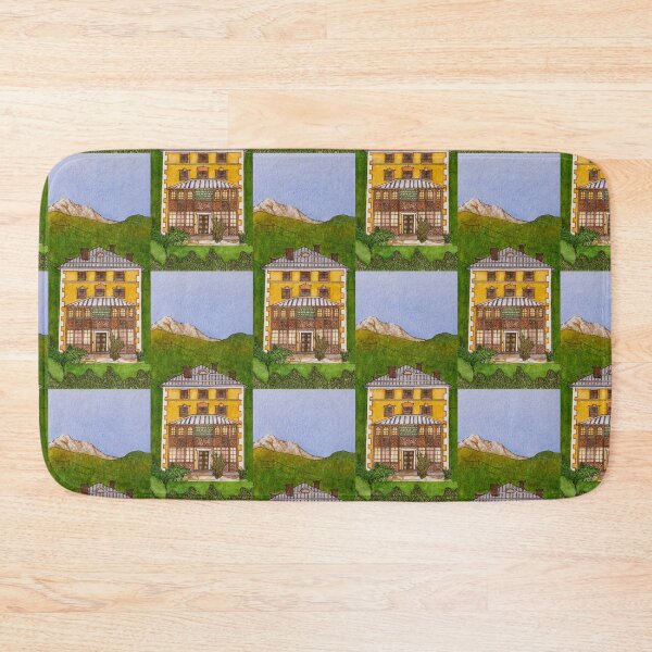 Item preview, Hand painted watercolor house in a colorful alpine Landscape designed and sold by Chantellearts.