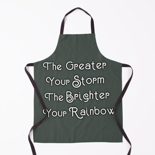 Item preview, The Greater Your Storm The Brighter Your Rainbow Inspirational Quote, Transparent Simple Any Color Background designed and sold by Lucidesigns.