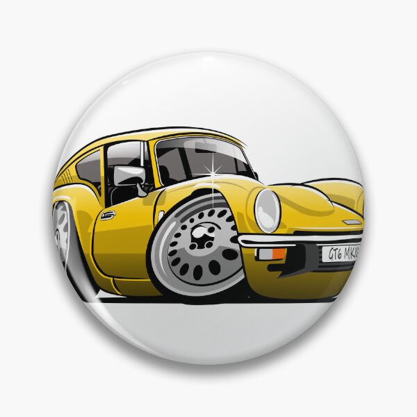 Item preview, Triumph GT6 mk 3 caricature yellow designed and sold by car2oonz.