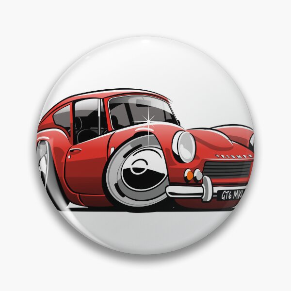 Item preview, Triumph GT6 mk 1 caricature red designed and sold by car2oonz.