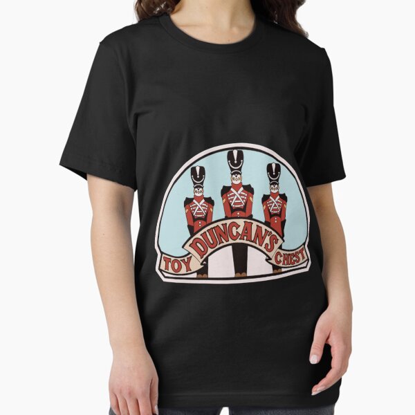 Vista previa del artículo con la obra «Camiseta navideñaDuncan's Toy Chest», diseñado y vendido por WyenaCamper.